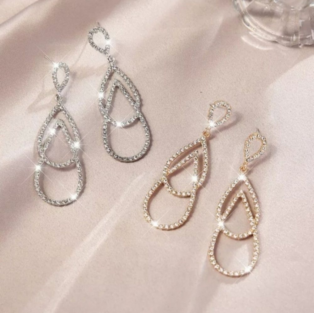 Rhinestone Hyperbole Earrings